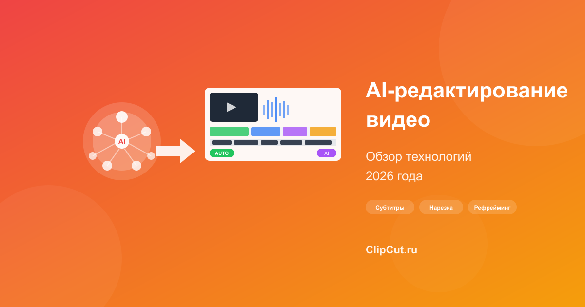 AI-редактирование видео: обзор технологий 2026